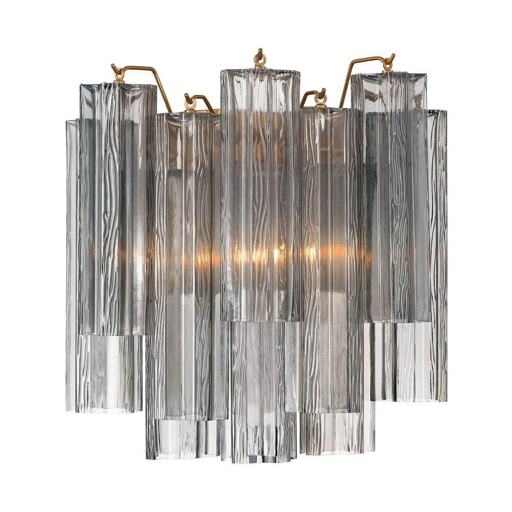 Aurora Wall Light Tronchi Glass Tube Tiered Amber Modern - Letslighting