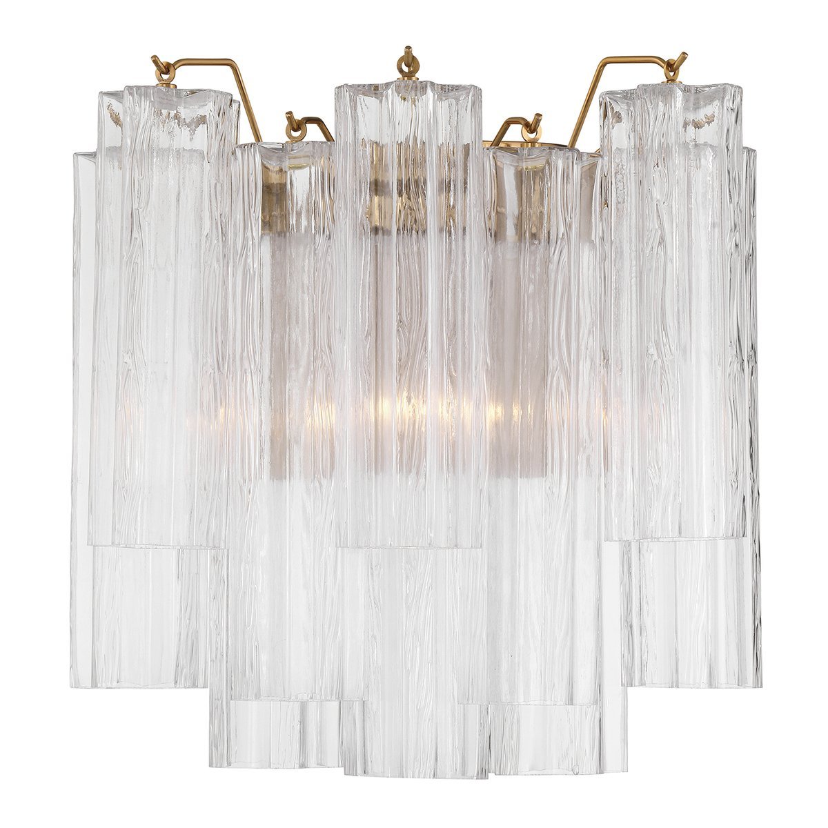 Aurora Wall Light Tronchi Glass Tube Tiered Amber Modern - Letslighting