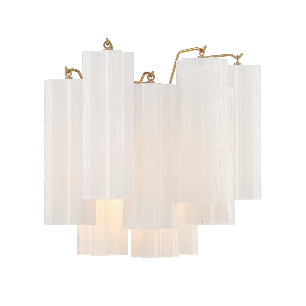 Aurora Wall Light Tronchi Glass Tube Tiered Amber Modern - Letslighting