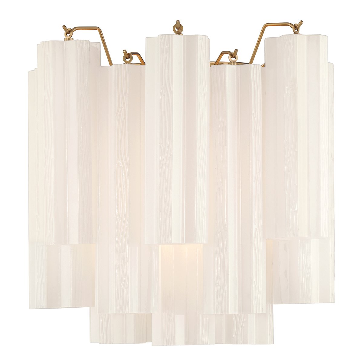 Aurora Wall Light Tronchi Glass Tube Tiered Amber Modern - Letslighting
