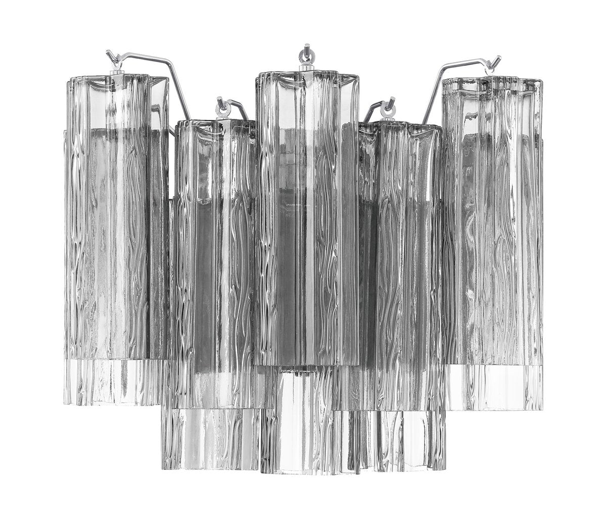 Aurora Wall Light Tronchi Glass Tube Tiered Amber Modern - Letslighting