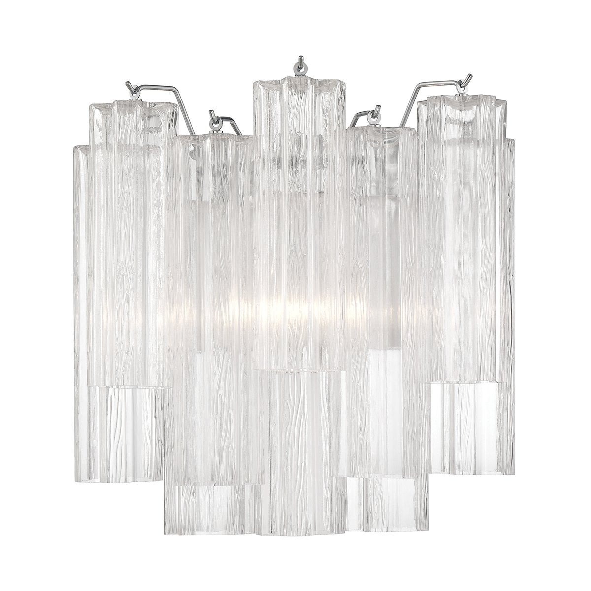 Aurora Wall Light Tronchi Glass Tube Tiered Amber Modern - Letslighting