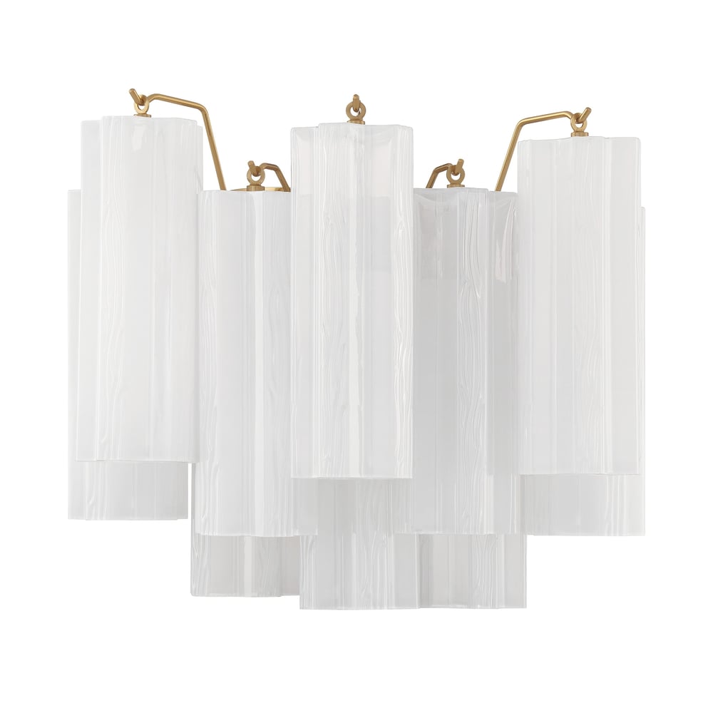 Aurora Wall Light Tronchi Glass Tube Tiered Amber Modern - Letslighting