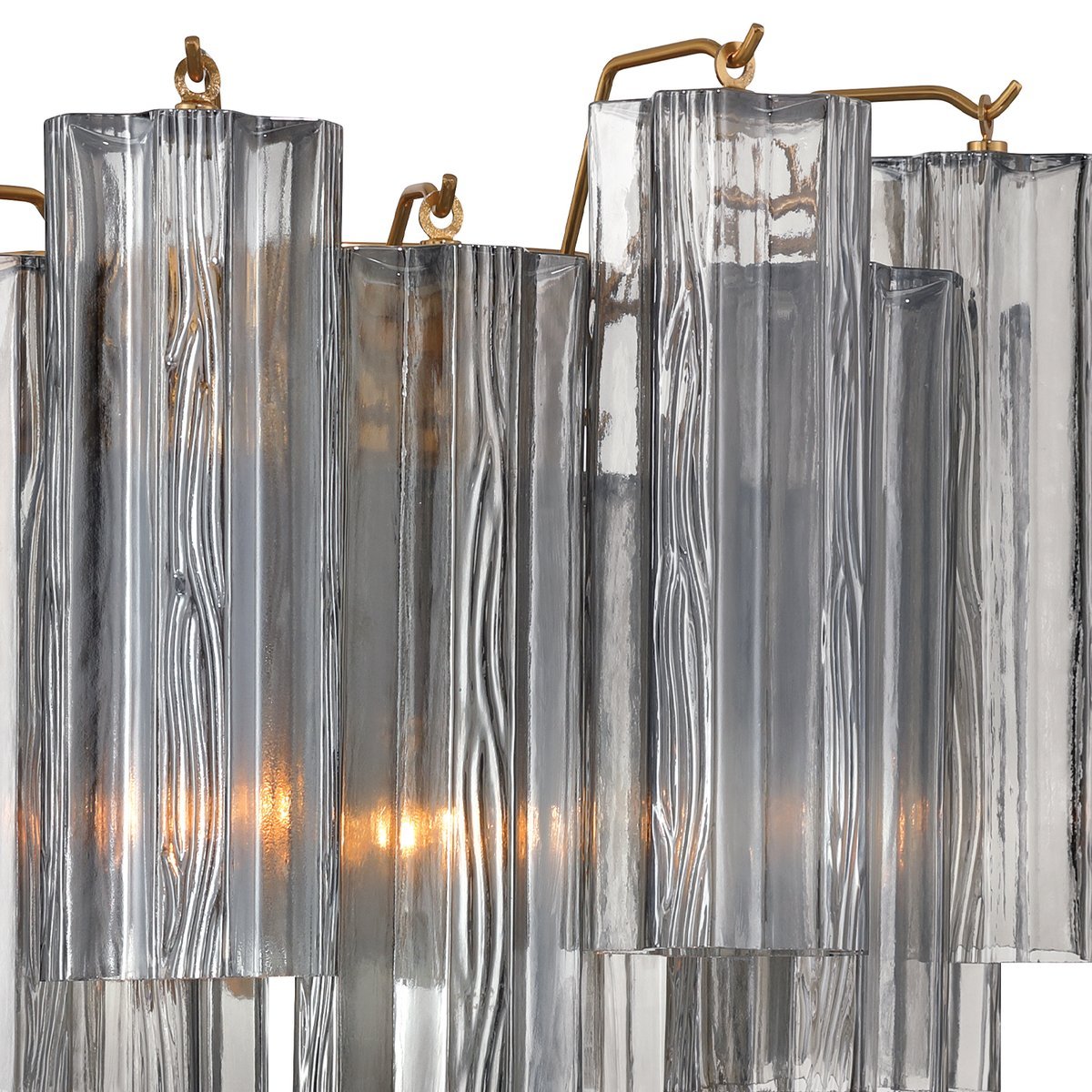 Aurora Wall Light Tronchi Glass Tube Tiered Amber Modern - Letslighting