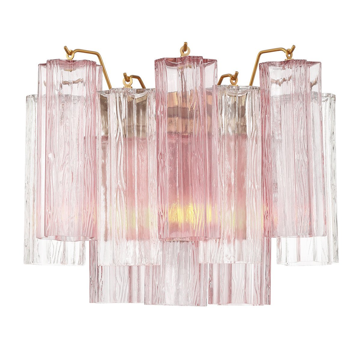 Aurora Wall Light Tronchi Glass Tube Tiered Amber Modern - Letslighting