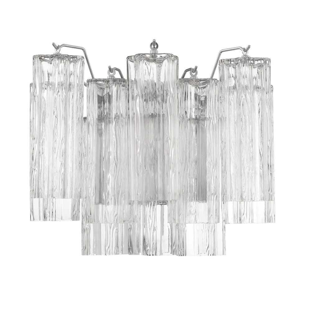 Aurora Wall Light Tronchi Glass Tube Tiered Amber Modern - Letslighting