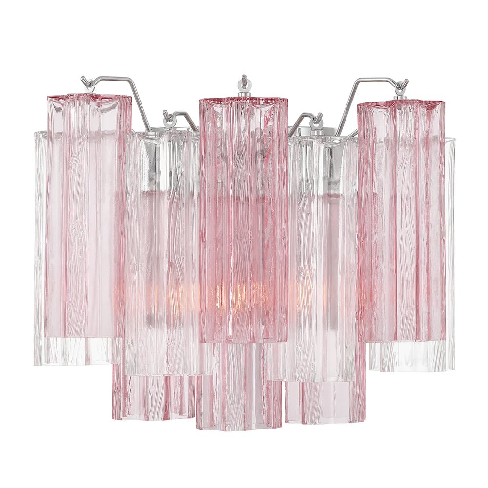 Aurora Wall Light Tronchi Glass Tube Tiered Amber Modern - Letslighting