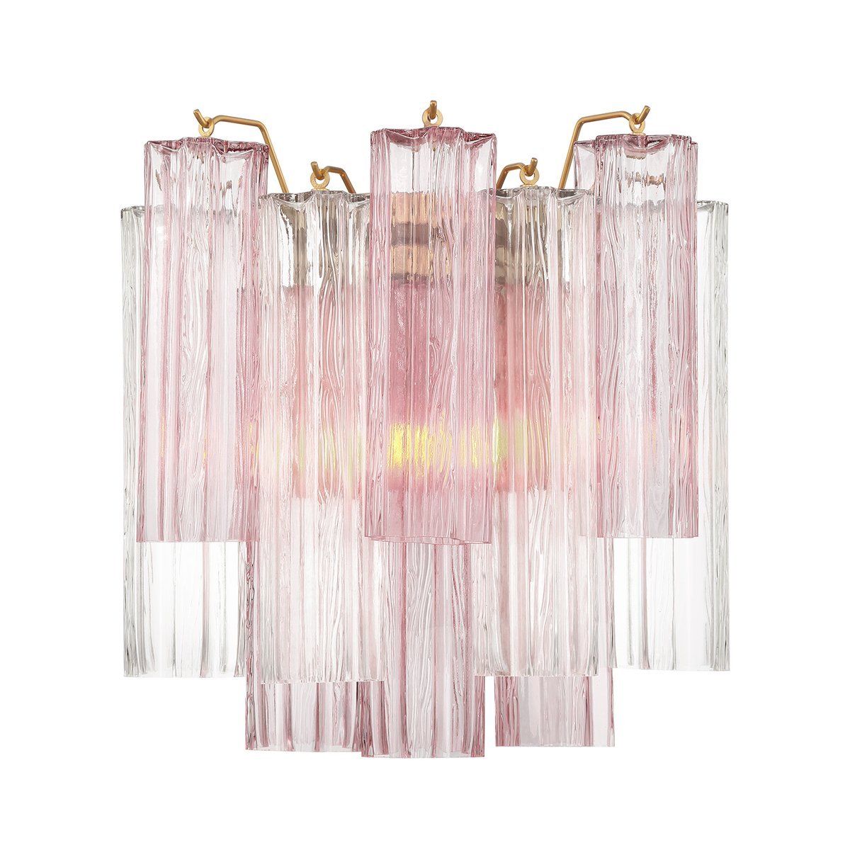 Aurora Wall Light Tronchi Glass Tube Tiered Amber Modern - Letslighting
