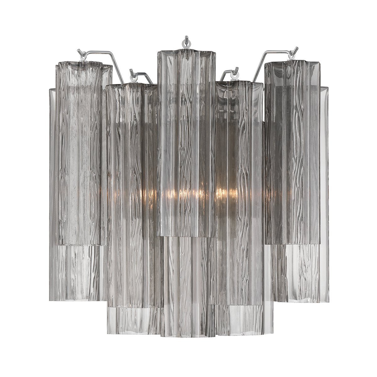 Aurora Wall Light Tronchi Glass Tube Tiered Amber Modern - Letslighting
