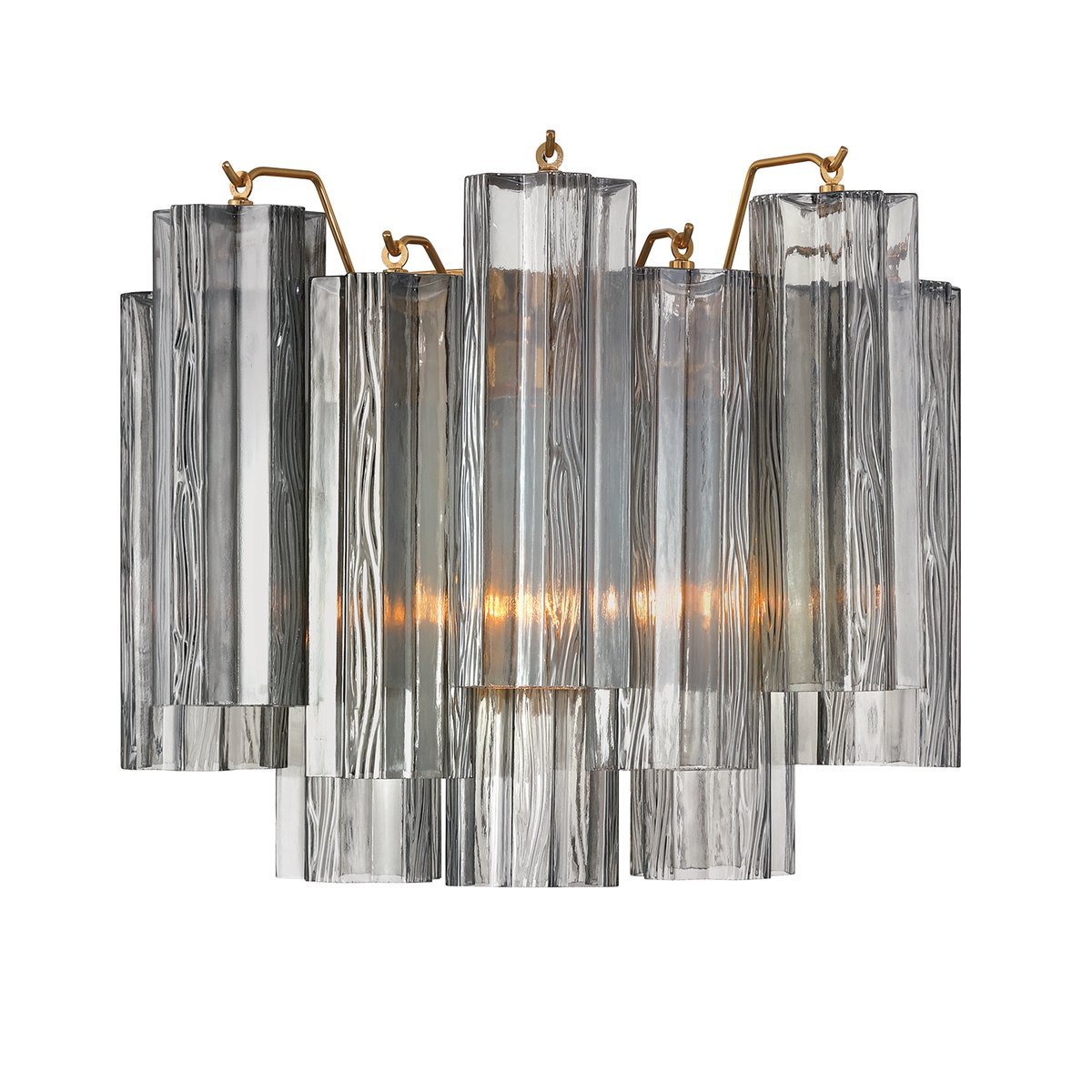 Aurora Wall Light Tronchi Glass Tube Tiered Amber Modern - Letslighting