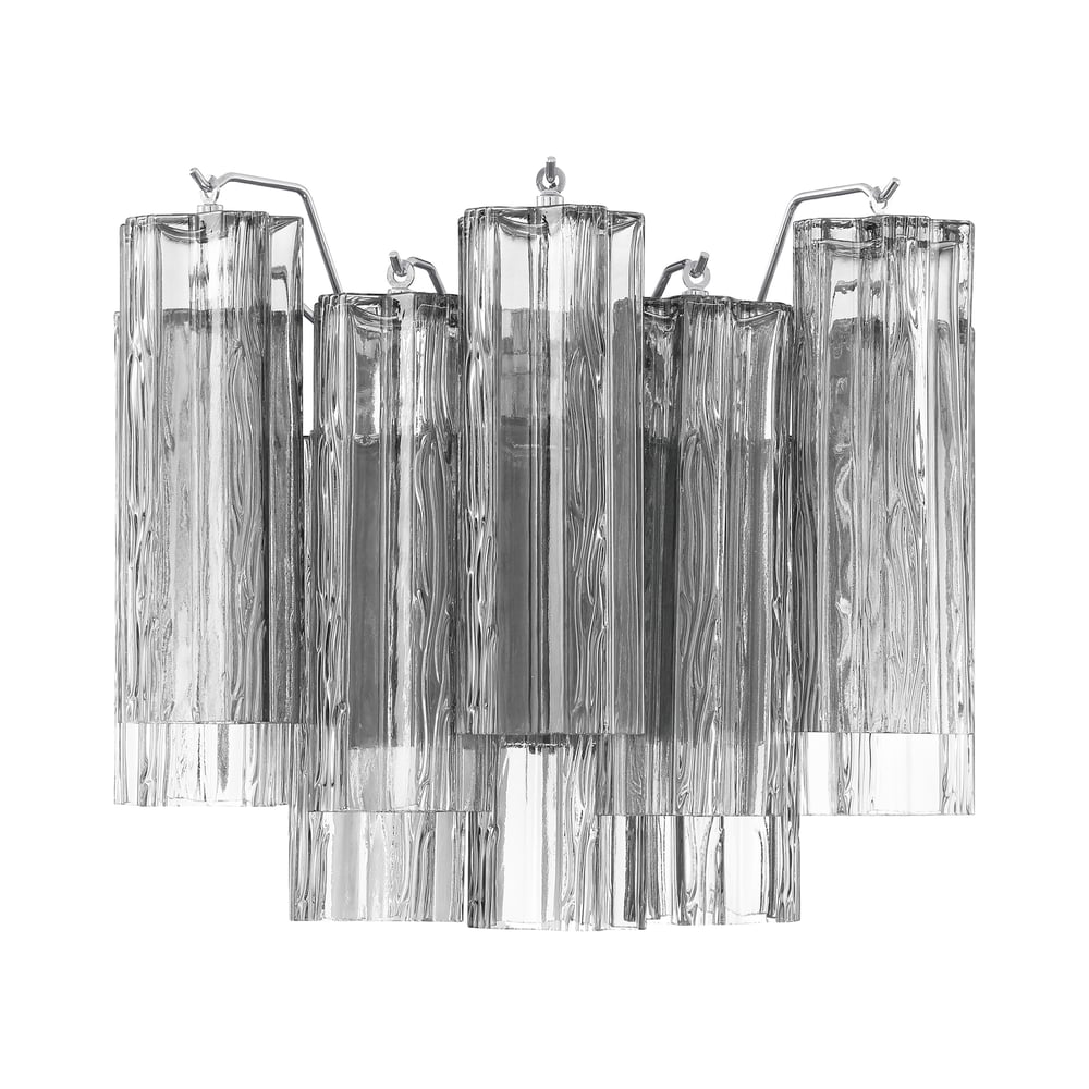 Aurora Wall Light Tronchi Glass Tube Tiered Amber Modern - Letslighting