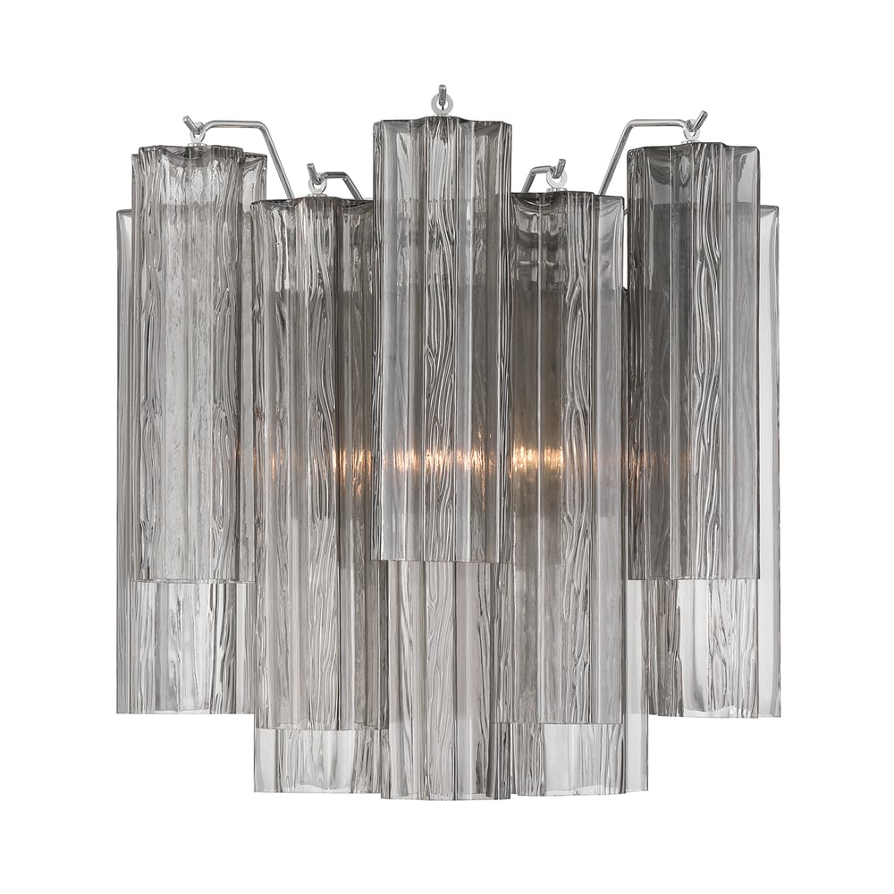 Aurora Wall Light Tronchi Glass Tube Tiered Amber Modern - Letslighting