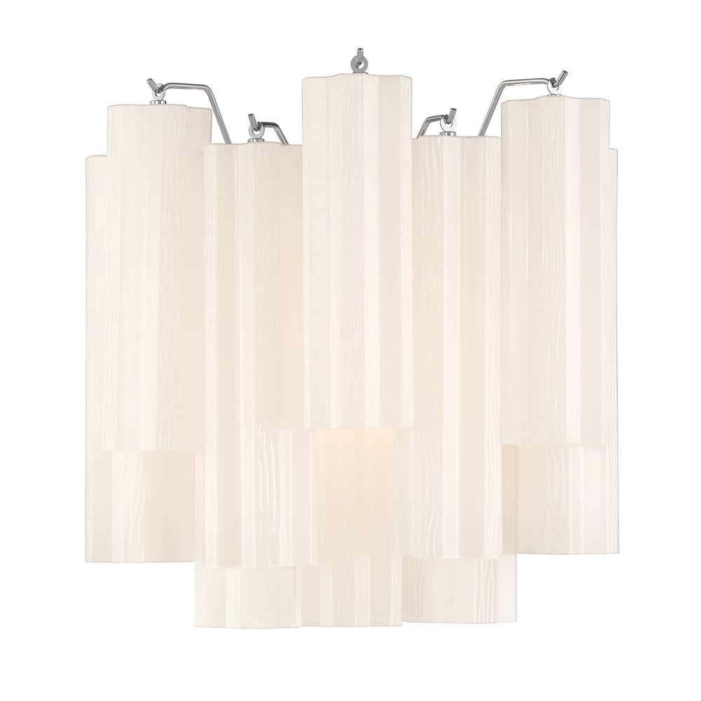 Aurora Wall Light Tronchi Glass Tube Tiered Amber Modern - Letslighting