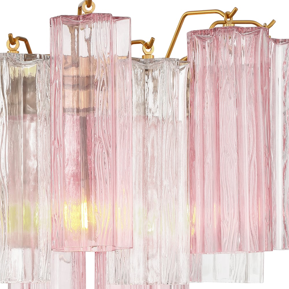 Aurora Wall Light Tronchi Glass Tube Tiered Amber Modern - Letslighting