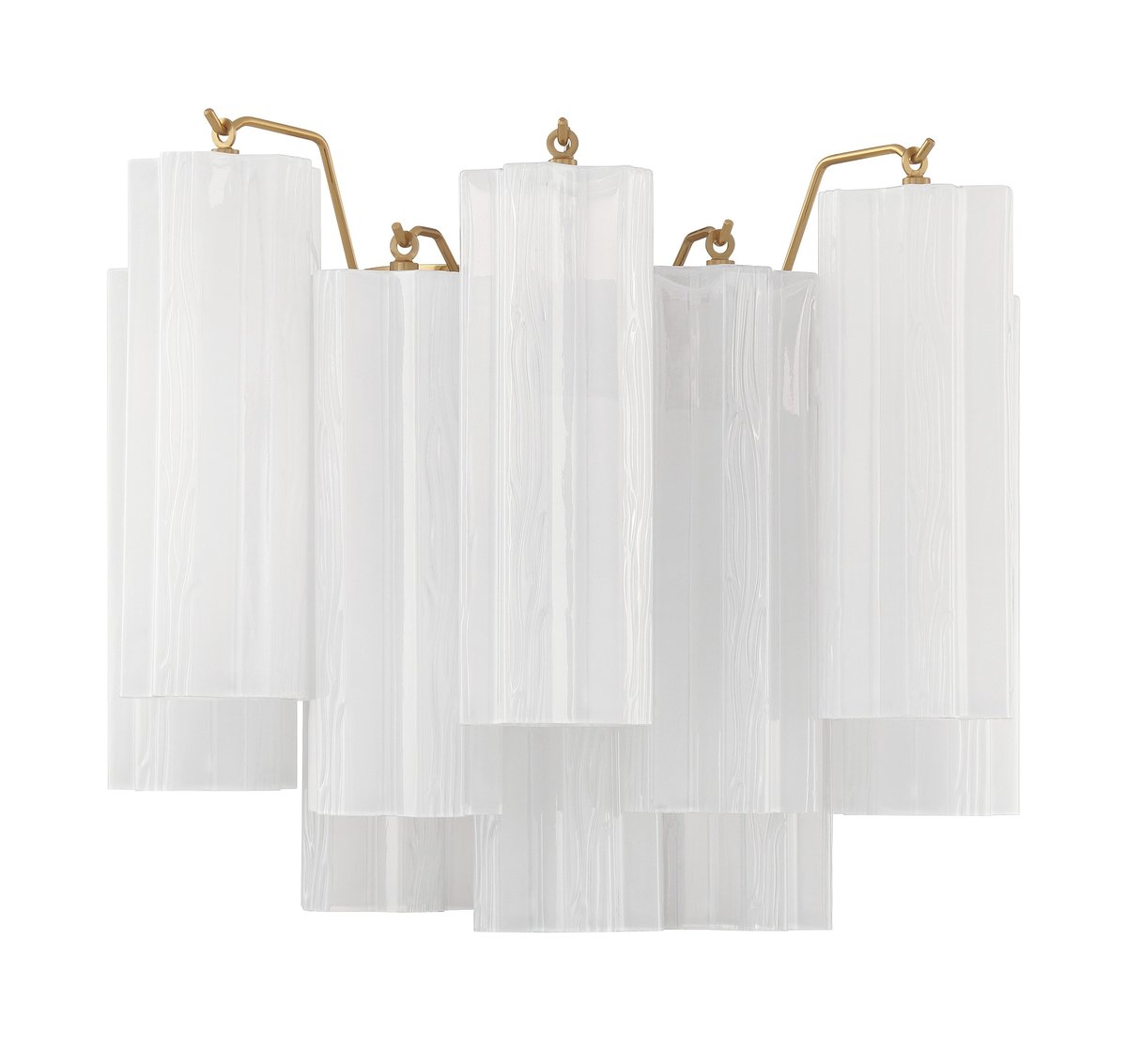 Aurora Wall Light Tronchi Glass Tube Tiered Amber Modern - Letslighting