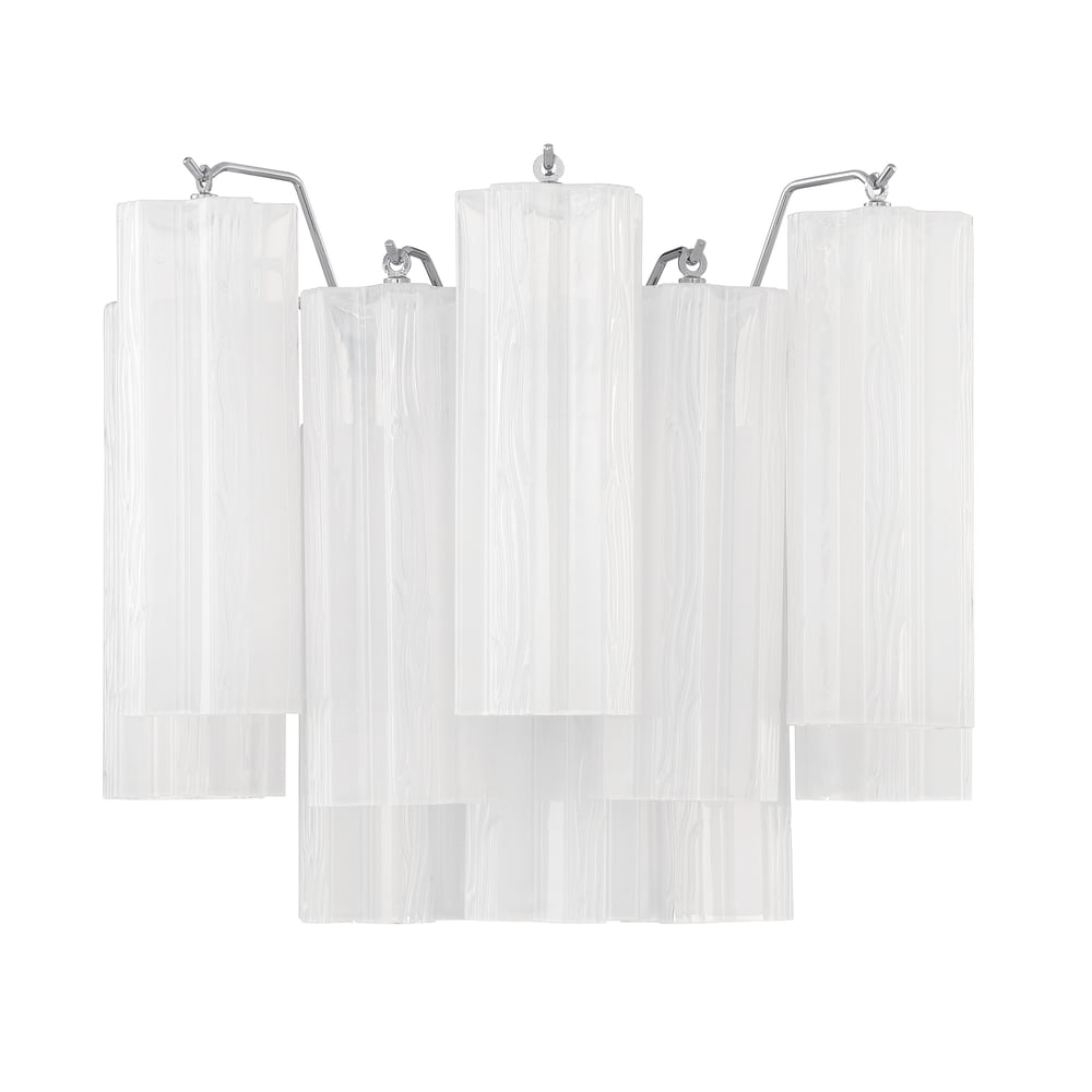 Aurora Wall Light Tronchi Glass Tube Tiered Amber Modern - Letslighting