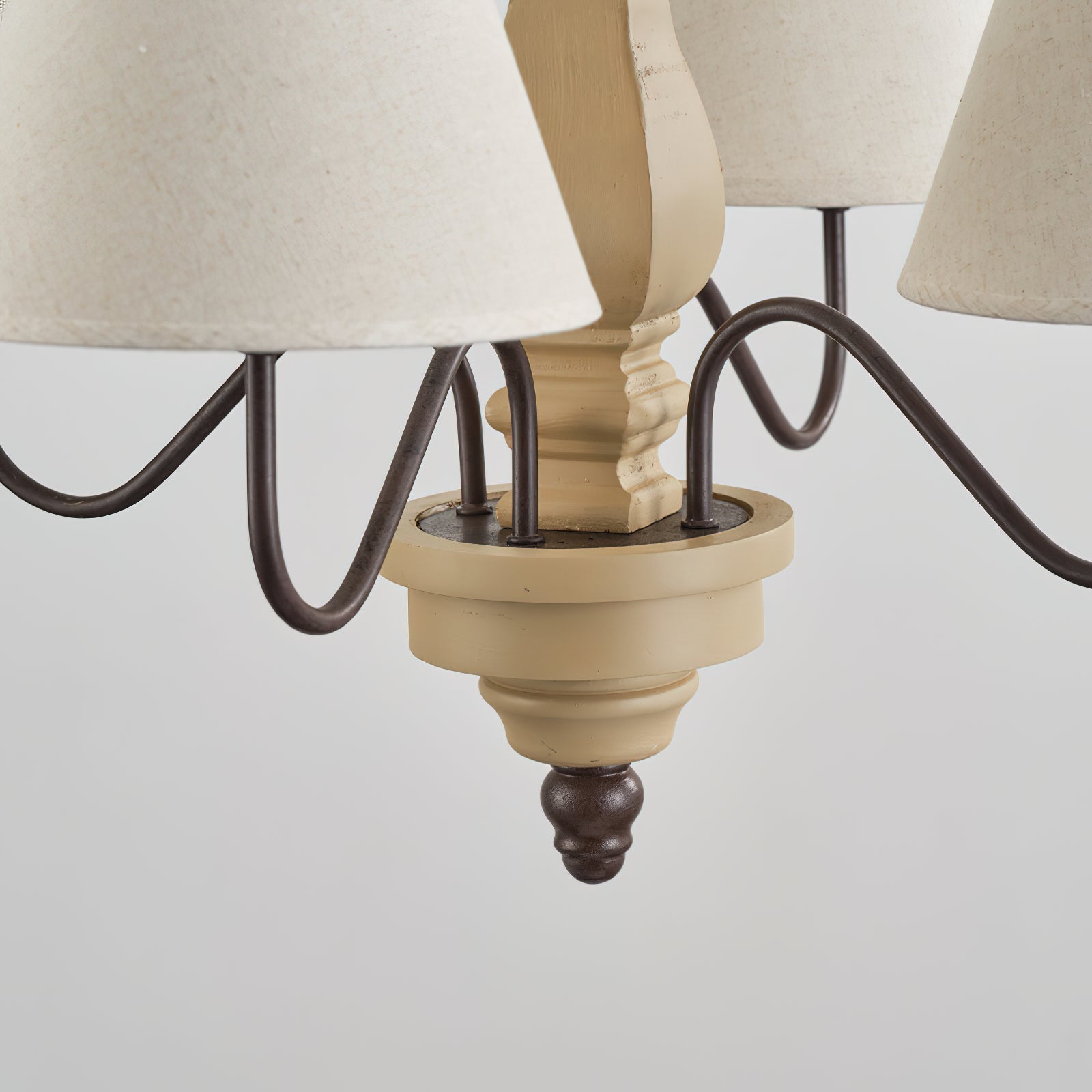 Adela Traditional Luxury Wood Chandelier - Lamp Copper