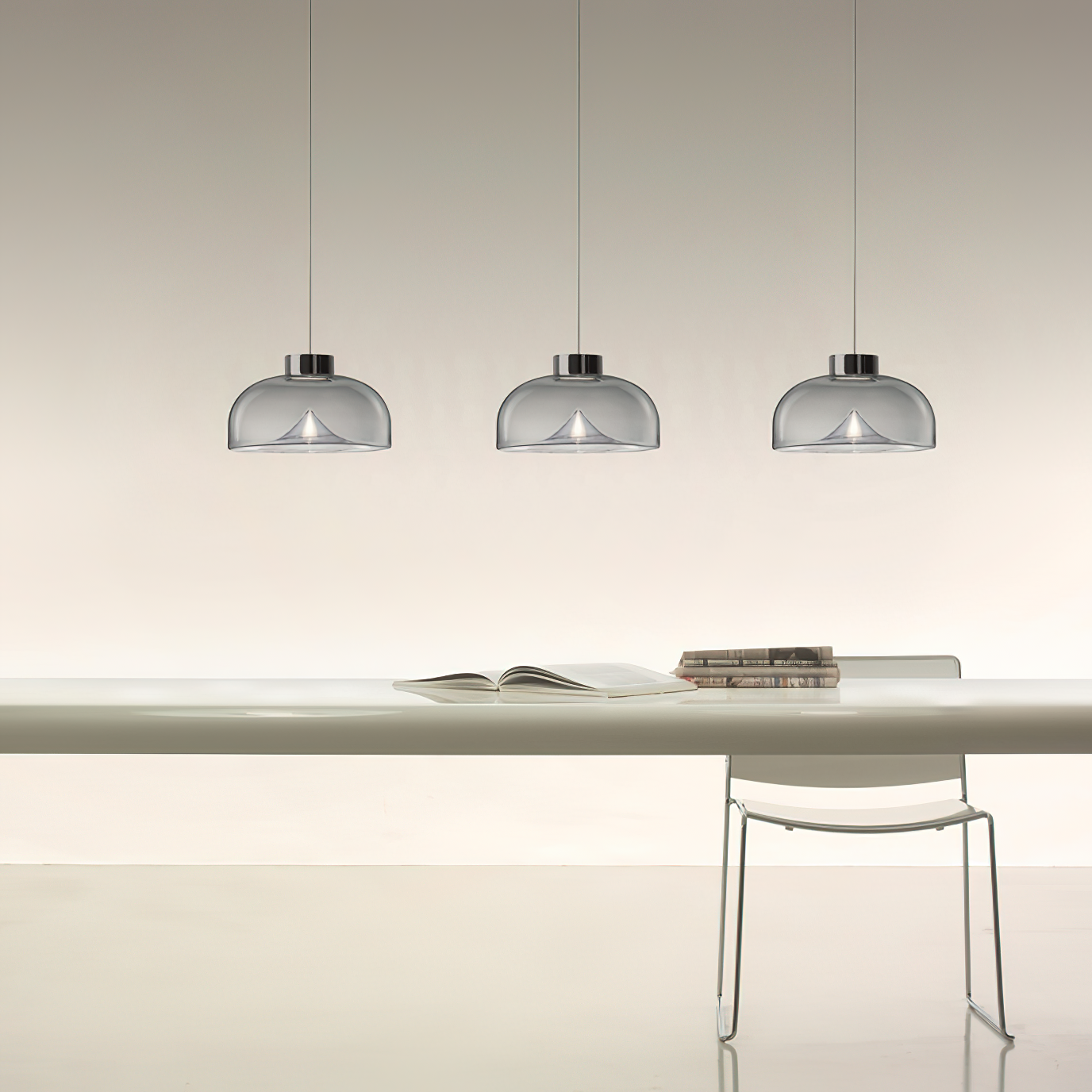 Aella Modern Minimalist Glass Pendant Light - Lamp Copper
