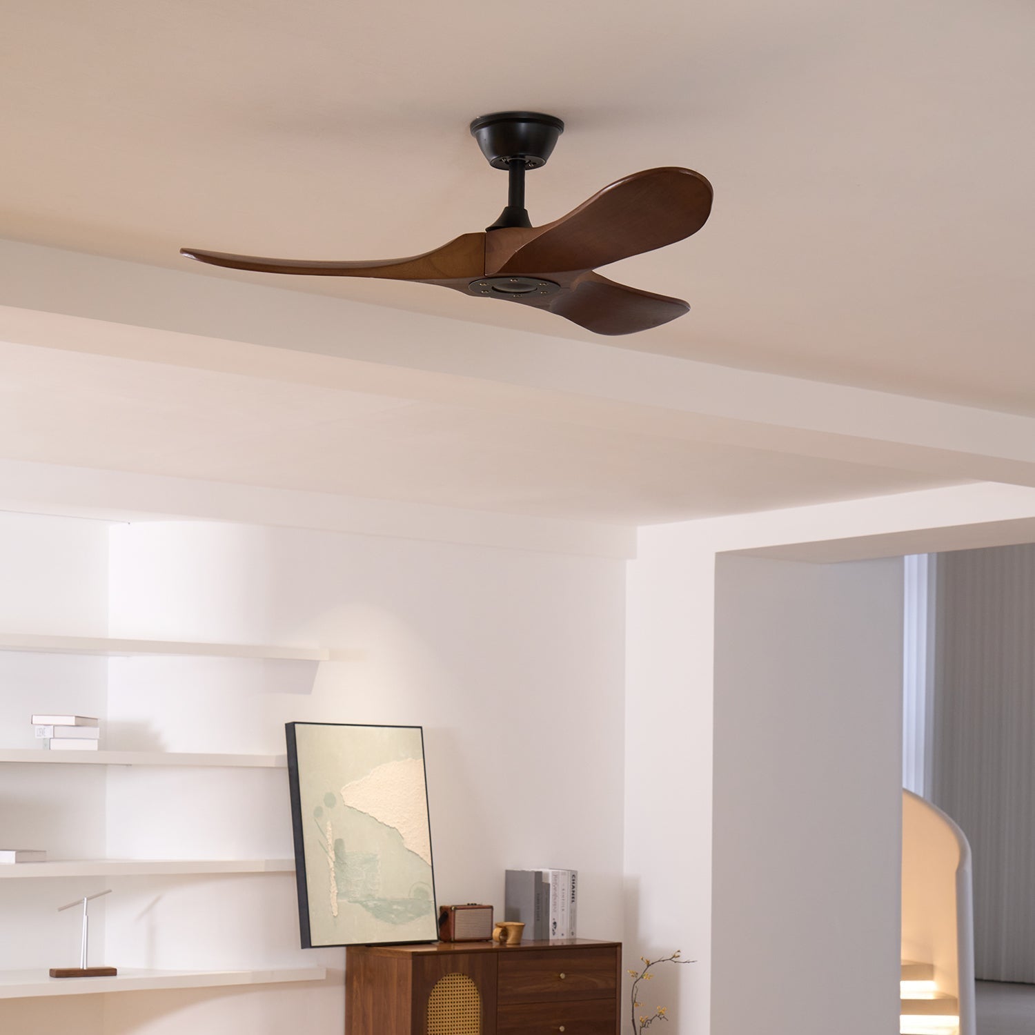Ventilateur de plafond en bois Aviona, option diamètre 52 pouces