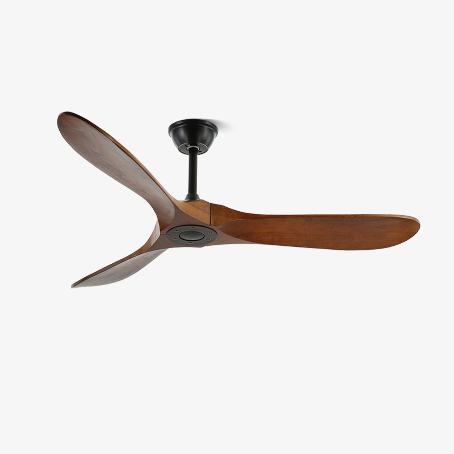 Ventilateur de plafond en bois Aviona dans un salon moderne
