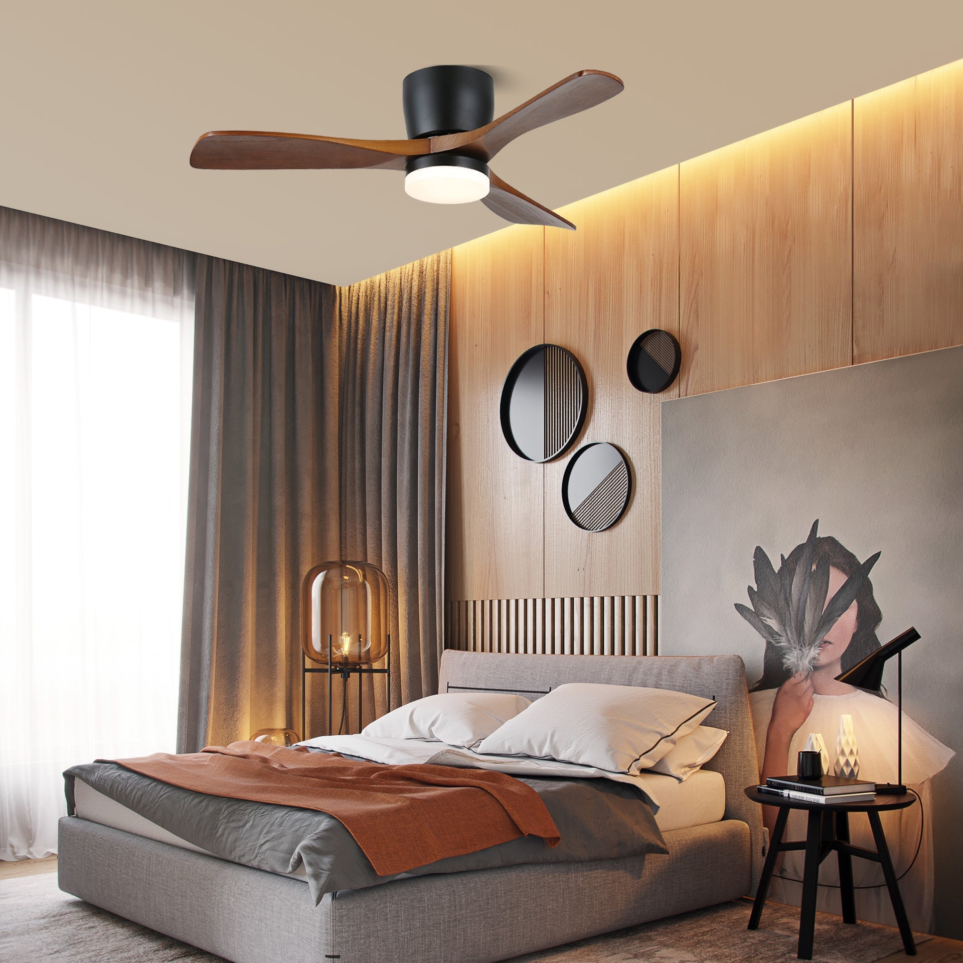 Télécommande portable pour faire fonctionner le ventilateur de plafond Knox avec lumière.