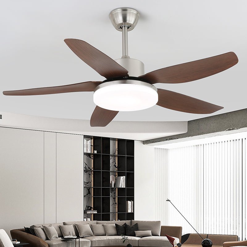 Ventilateur de plafond Aurefan en bois avec pales en bois et LED intégrée