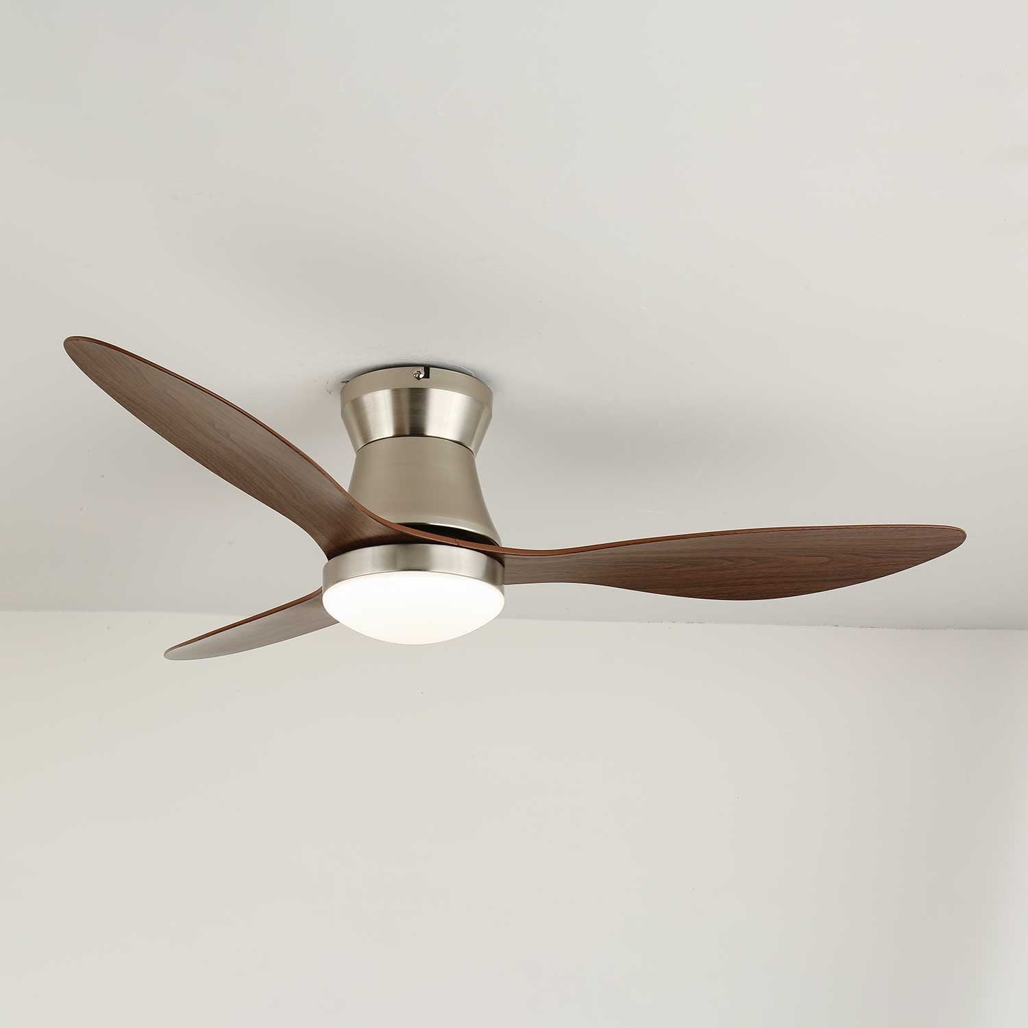 Plafonnier Ventilateur Zerath en Bois Moderne avec LED intégrée