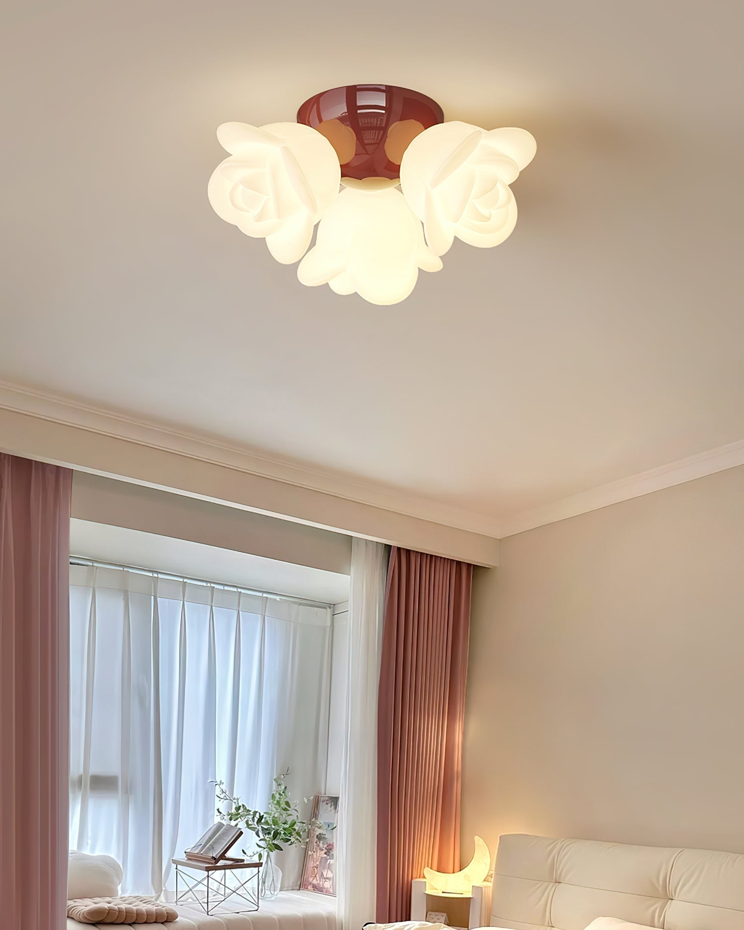 Plafonnier Baldaquin PE Rose Forme Floral Artistique Accent - Neutralighting