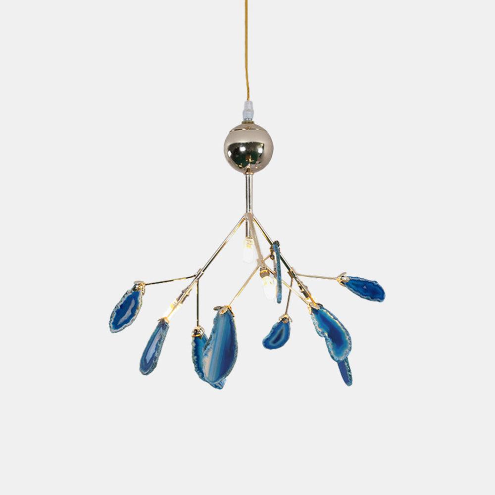 Lustra Chandelier Feuille Colorée Bras Dorés - Neutralighting