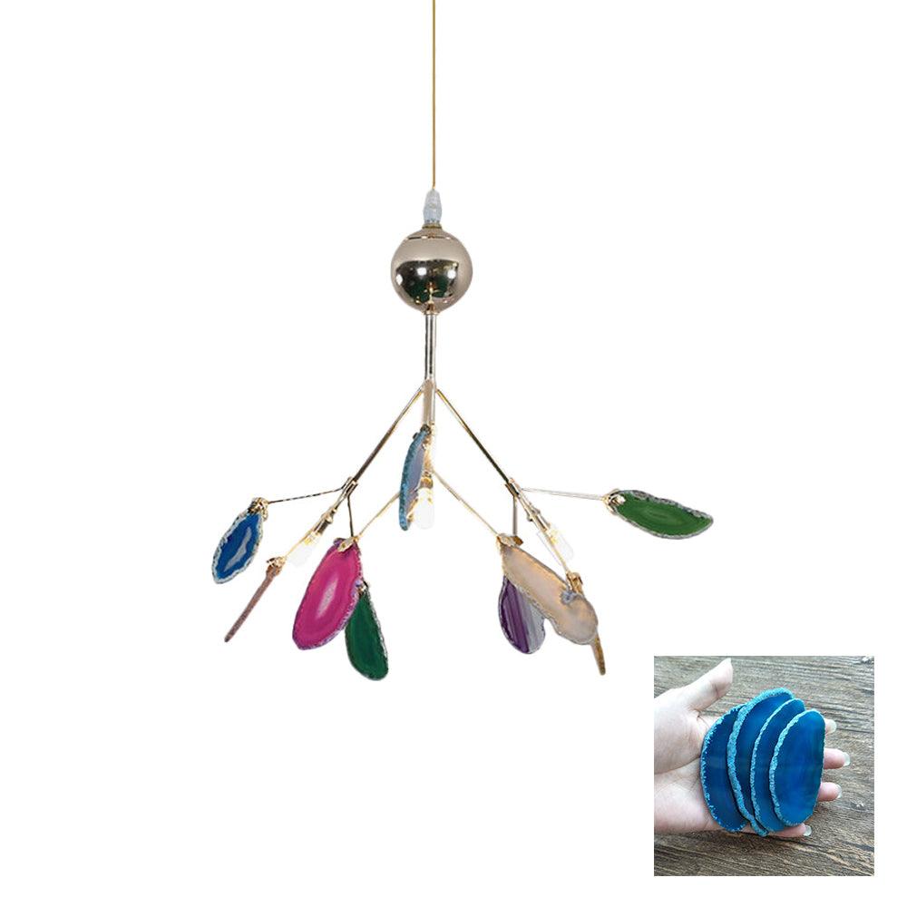 Lustra Chandelier Feuille Colorée Bras Dorés - Neutralighting