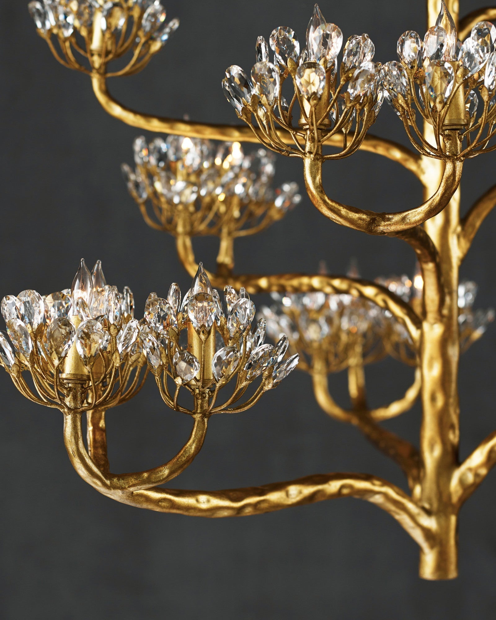Agave Postmodern Luxury Americana Crystal Chandelier - Lamp Copper