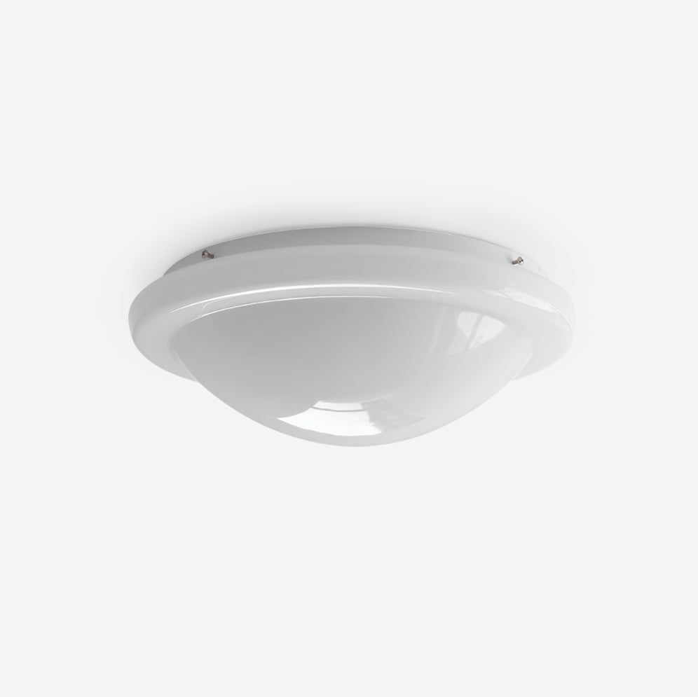 Aire Lustre Plafonnier Dôme en Verre Crème Lueur Douce - Neutralighting
