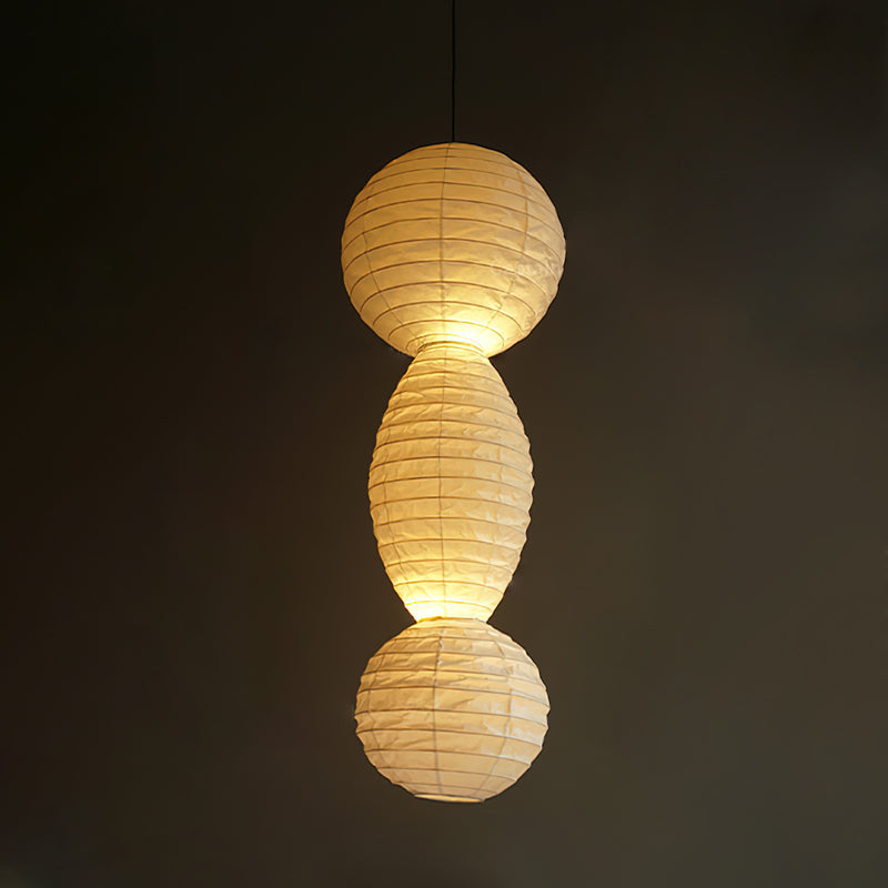 Nami Suspension lanterne en papier style wabi-sabi