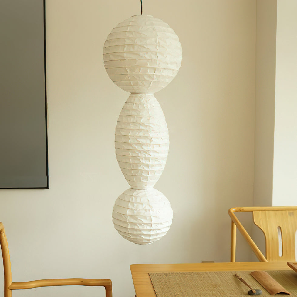 Nami Suspension lanterne en papier style wabi-sabi