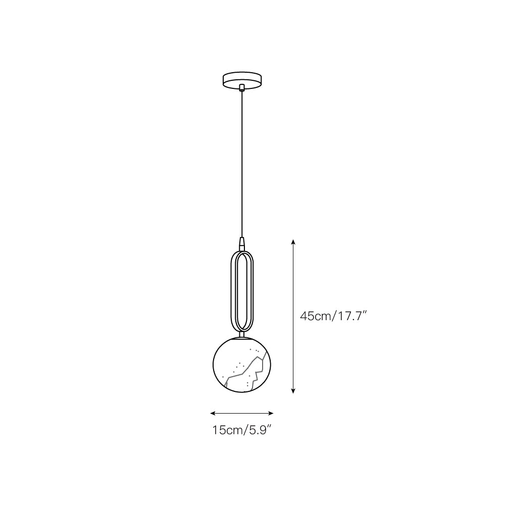 Gloruvyd Minimalist Ball Metal Pendant Lamp - Lamp Copper