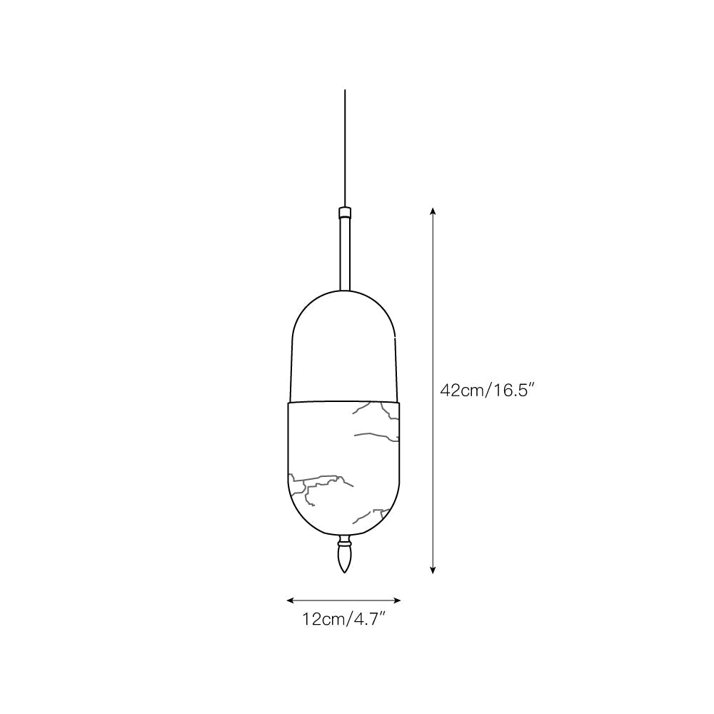 Himinuvye Minimalist Bolus Brass Pendant Light - Lamp Copper