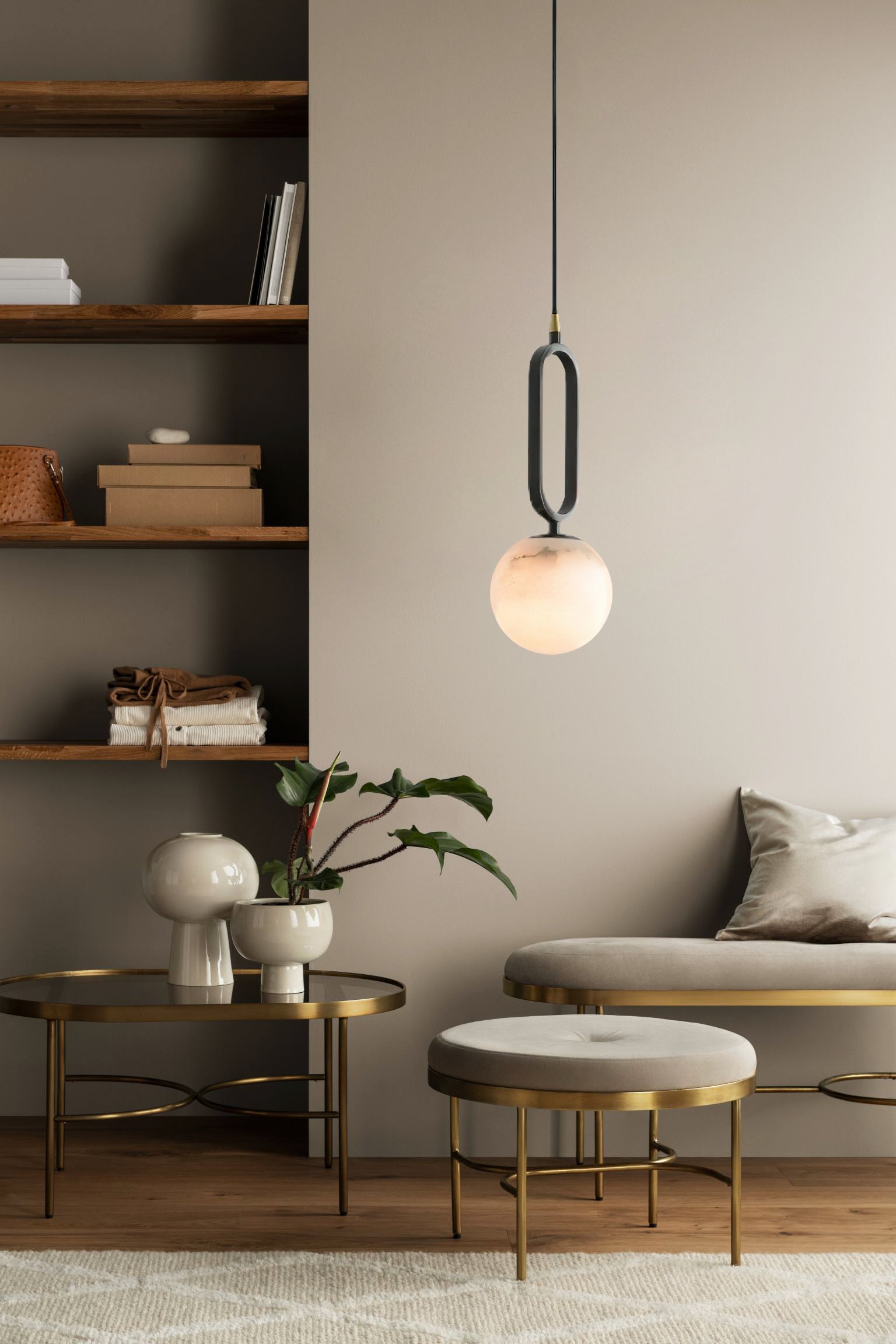 Gloruvyd Minimalist Ball Metal Pendant Lamp - Lamp Copper