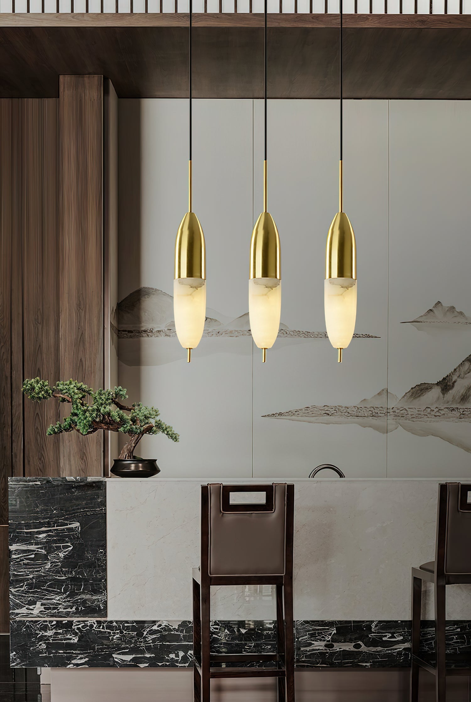 Himinuvye Minimalist Bolus Brass Pendant Light - Lamp Copper