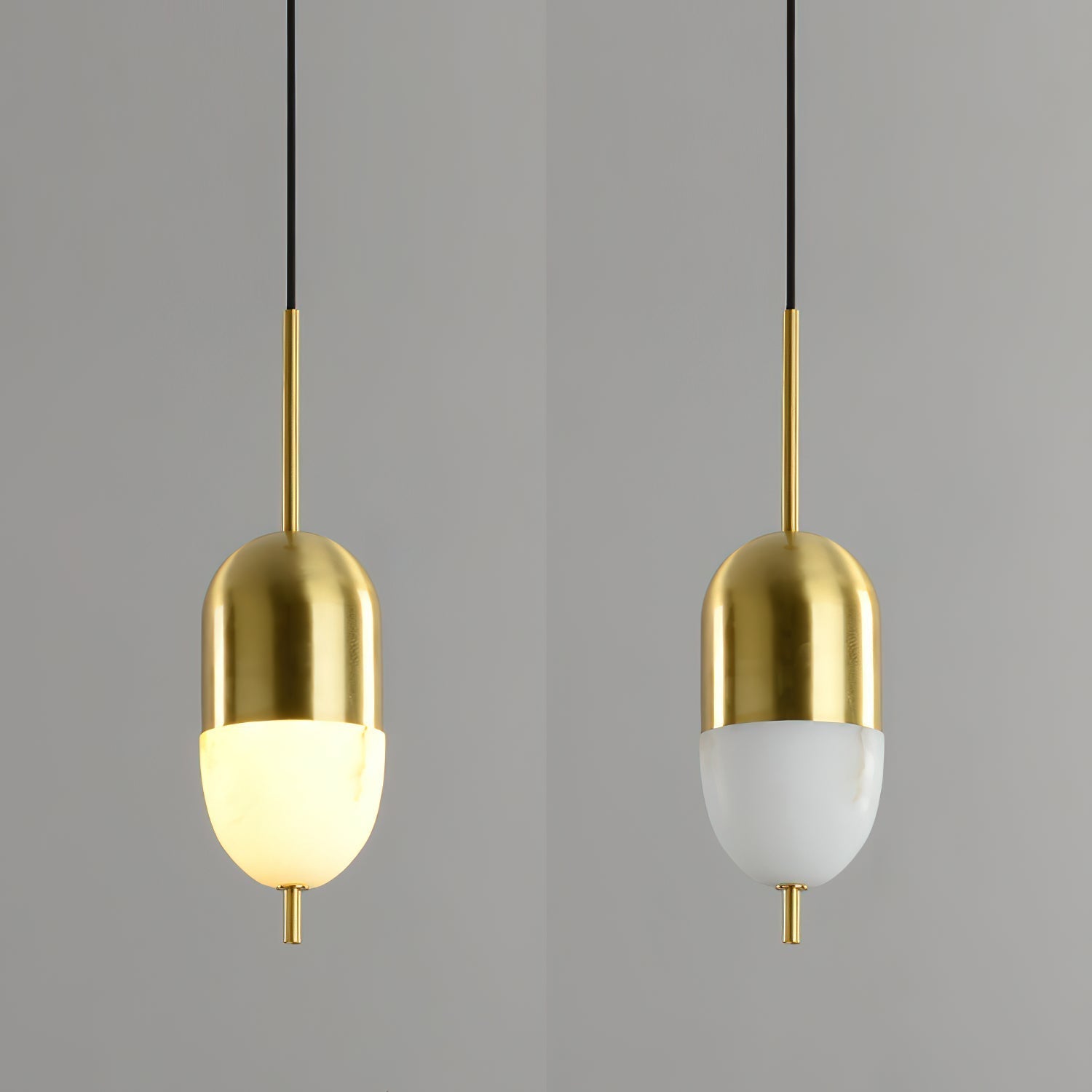 Himinuvye Minimalist Bolus Brass Pendant Light - Lamp Copper