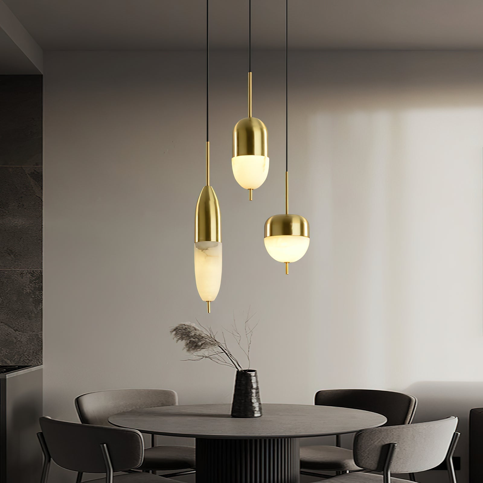 Himinuvye Minimalist Bolus Brass Pendant Light - Lamp Copper