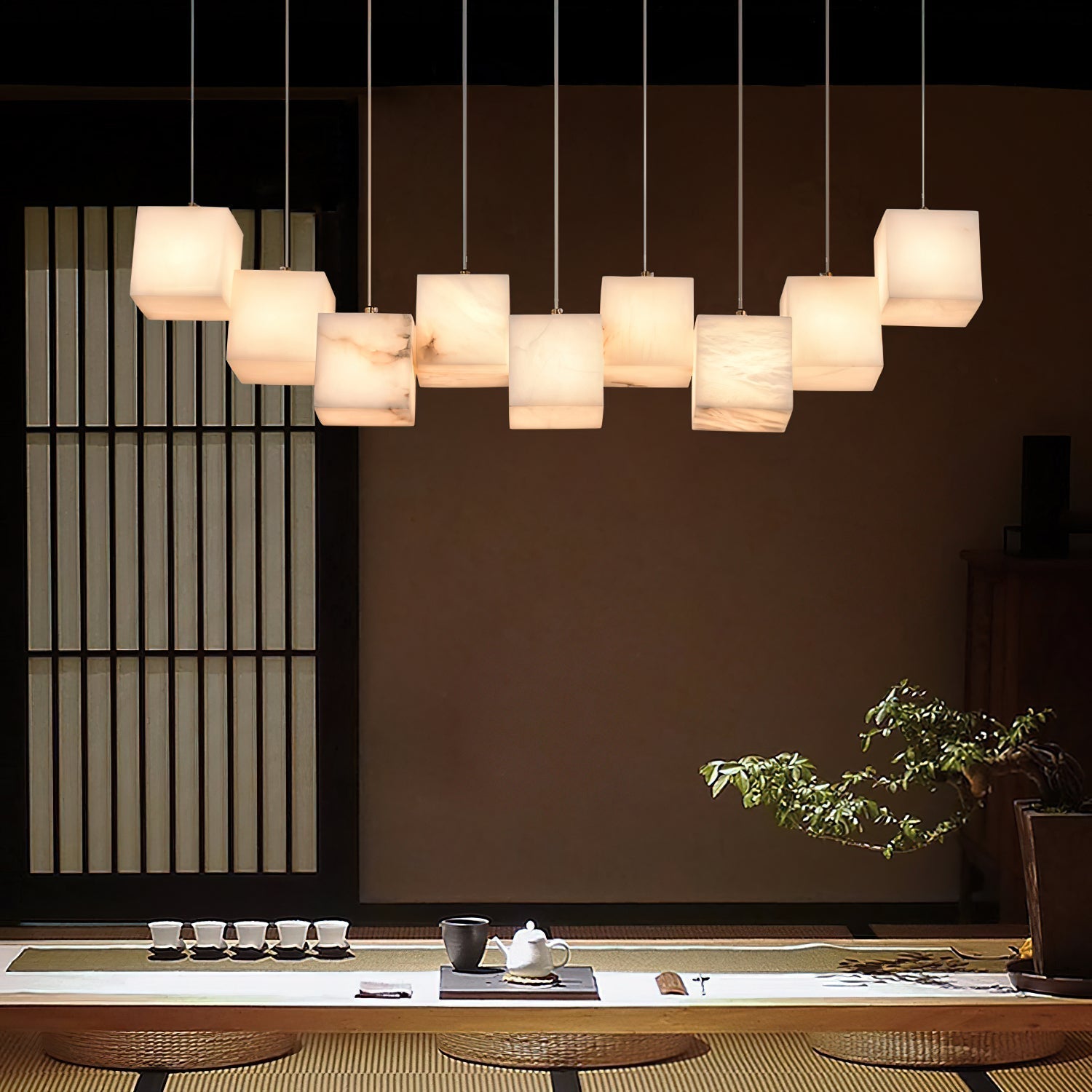 Jarnbruvyd Lustre Métal Boîte Moderne Créativité - Neutralighting