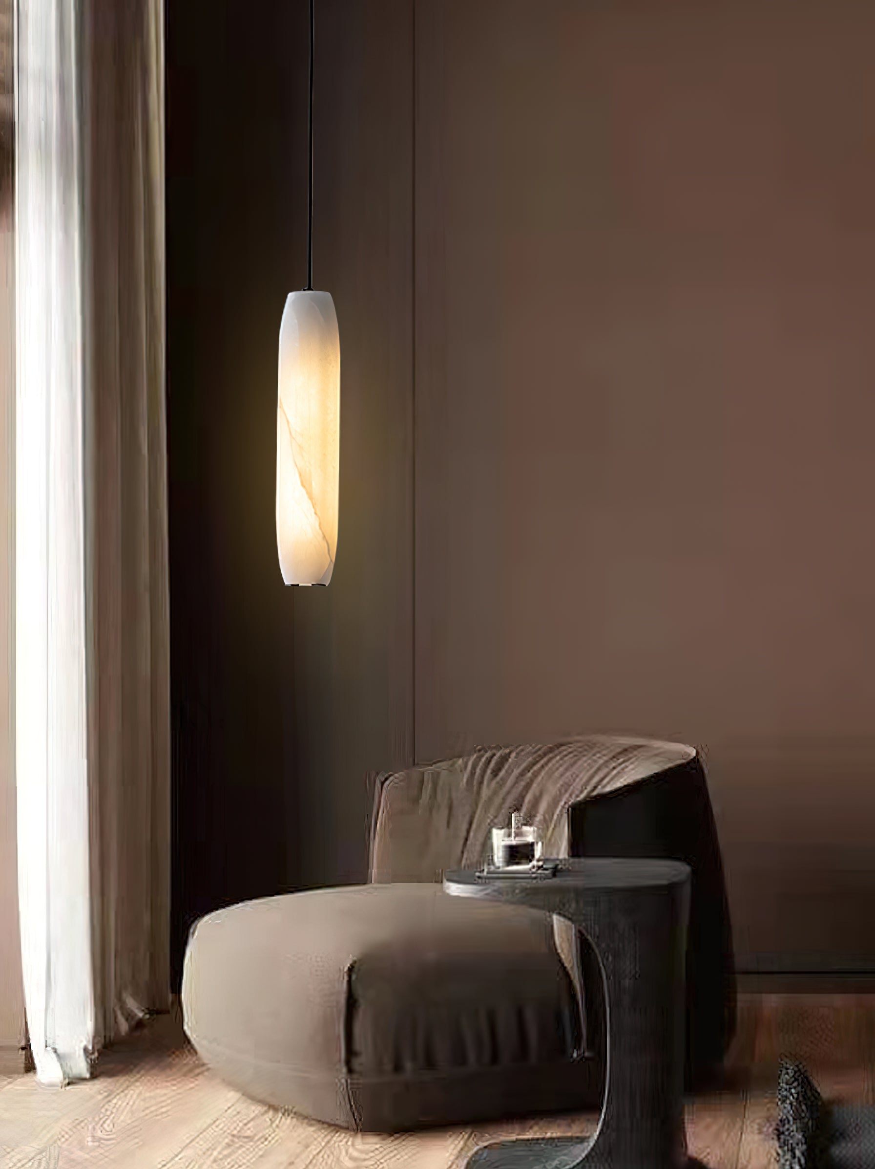 Kvennuvye Flute Modern Minimalist Metal Pendant Light - Lamp Copper