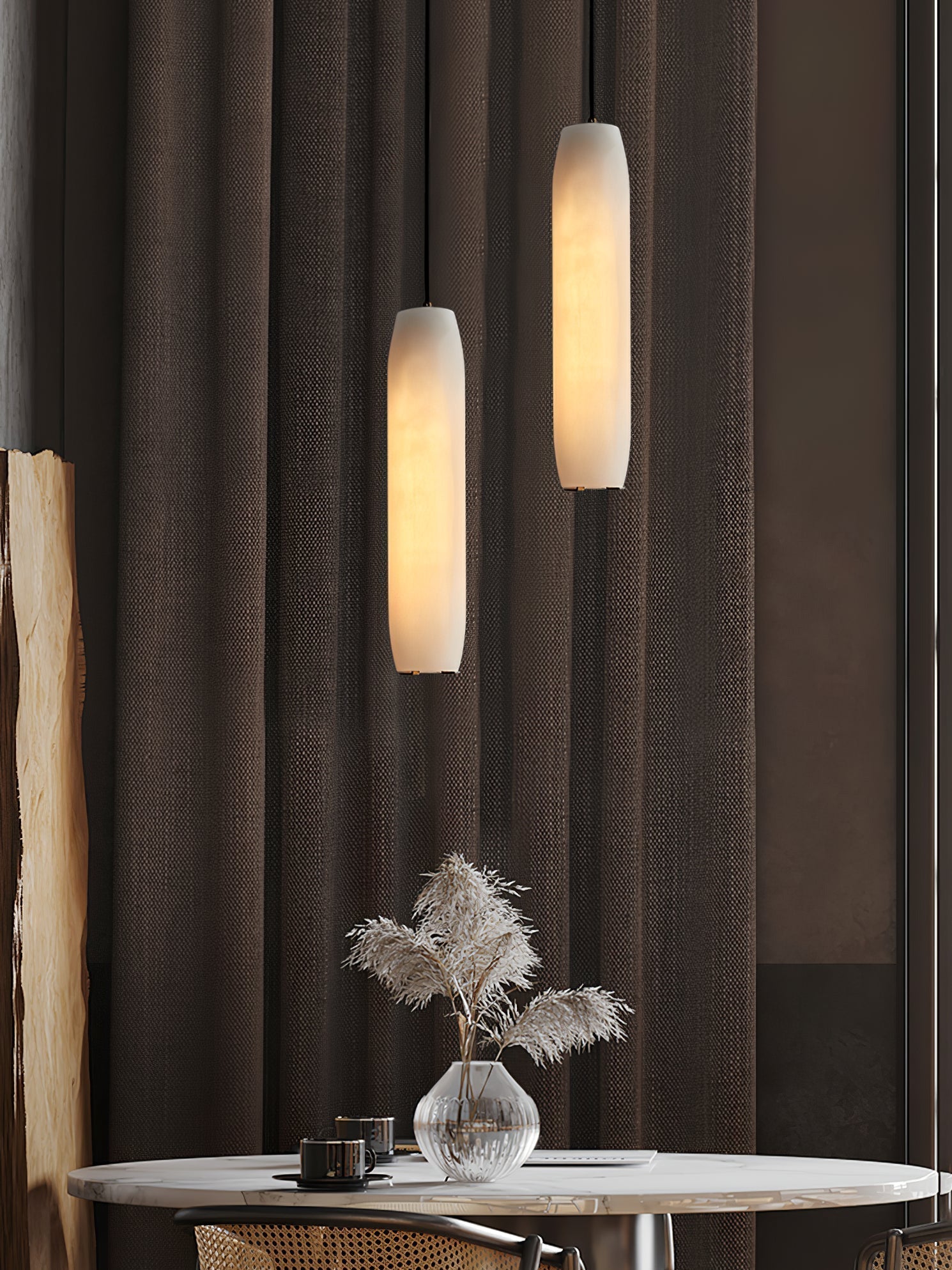 Kvennuvye Flute Modern Minimalist Metal Pendant Light - Lamp Copper