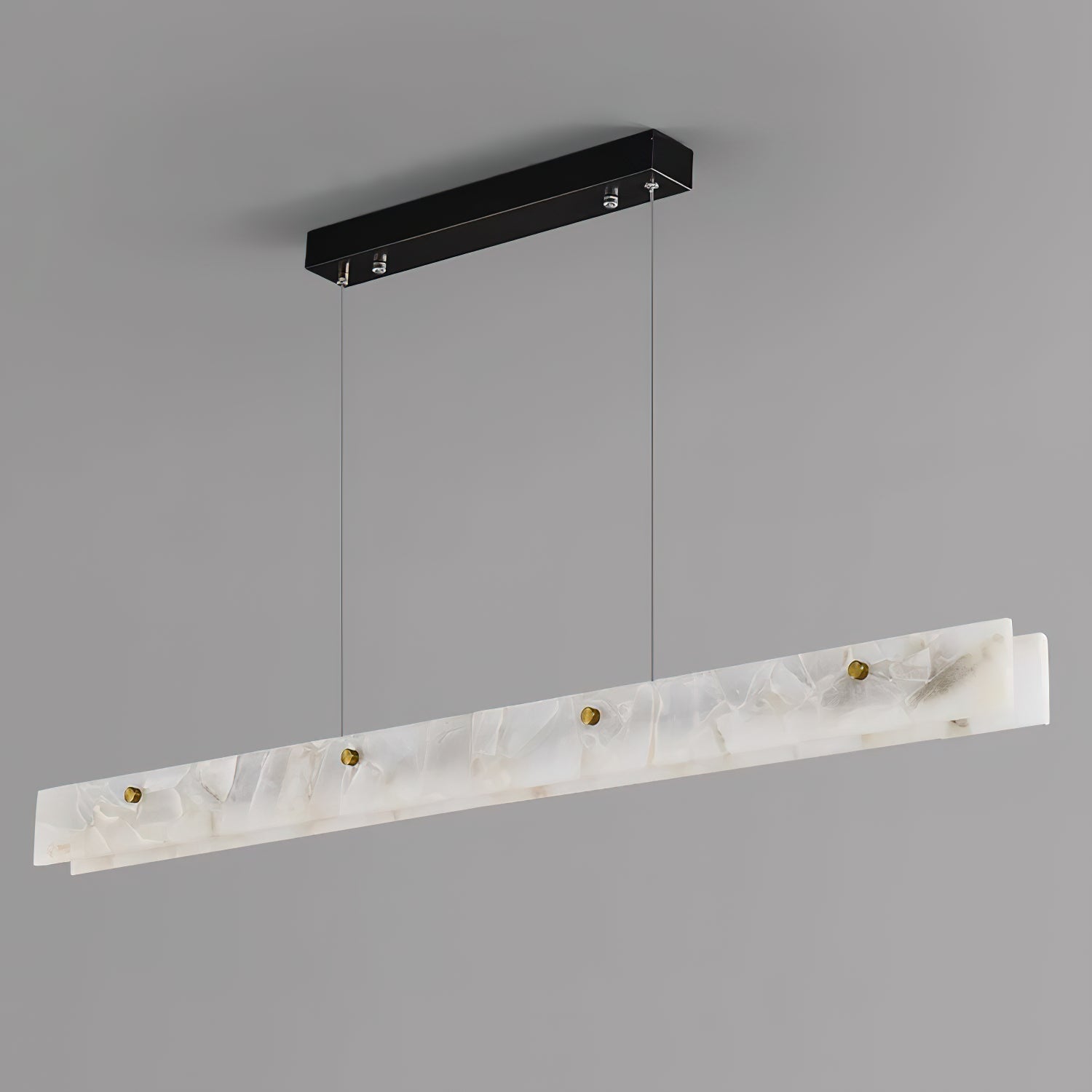 Ljomuvye LED Modern Linear Metal Pendant Light - Lamp Copper