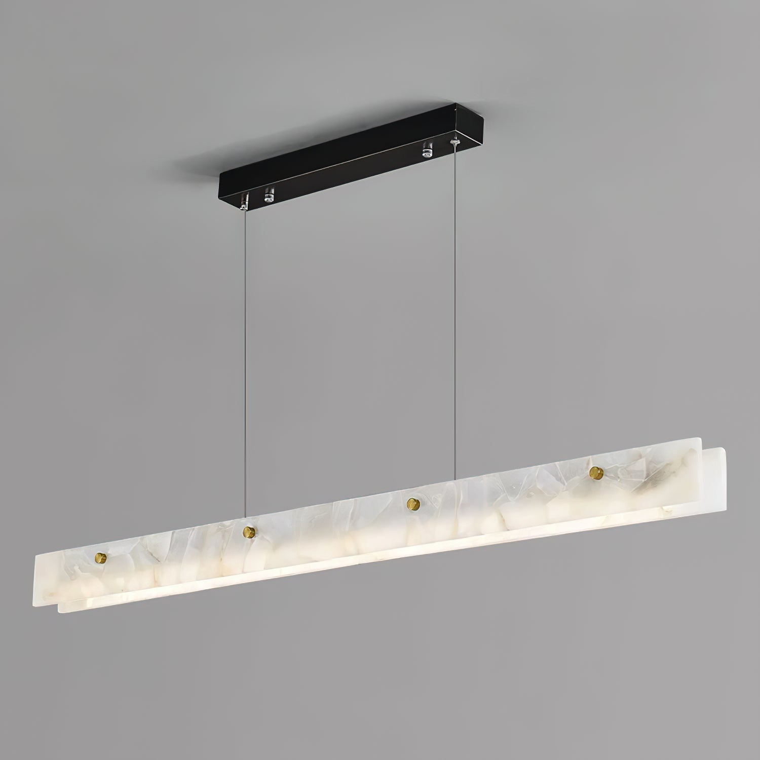 Ljomuvye LED Modern Linear Metal Pendant Light - Lamp Copper