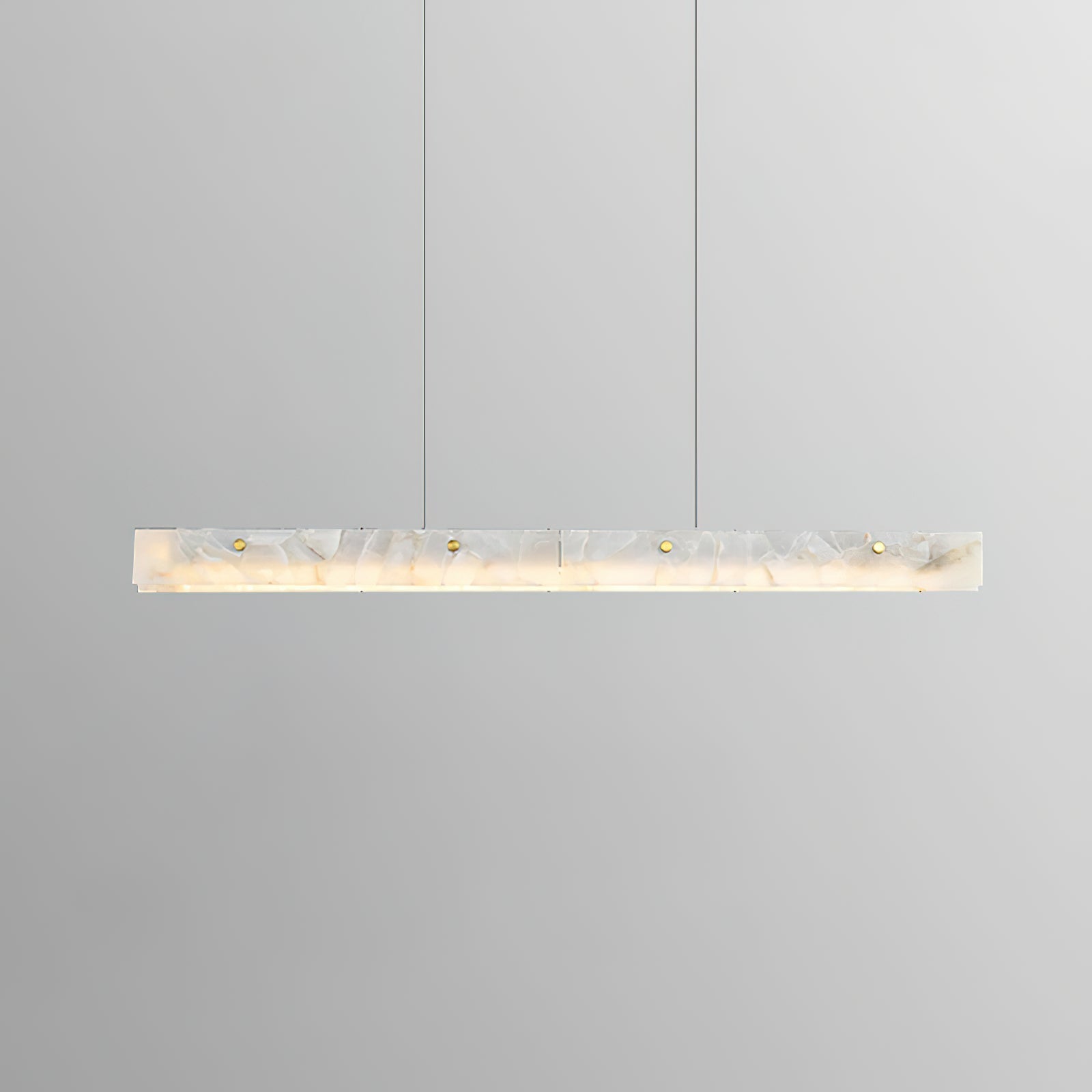 Ljomuvye LED Modern Linear Metal Pendant Light - Lamp Copper