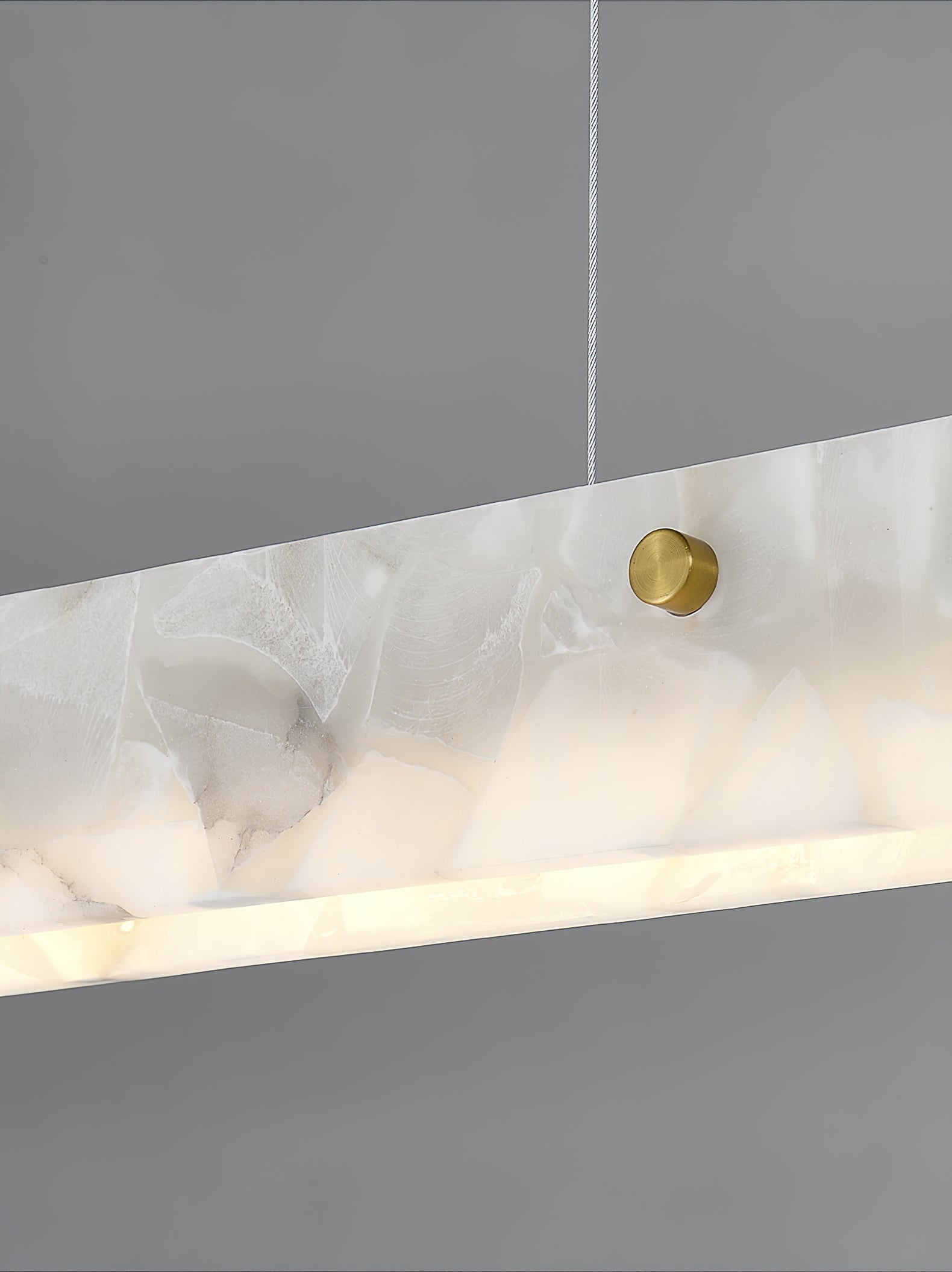 Ljomuvye LED Modern Linear Metal Pendant Light - Lamp Copper