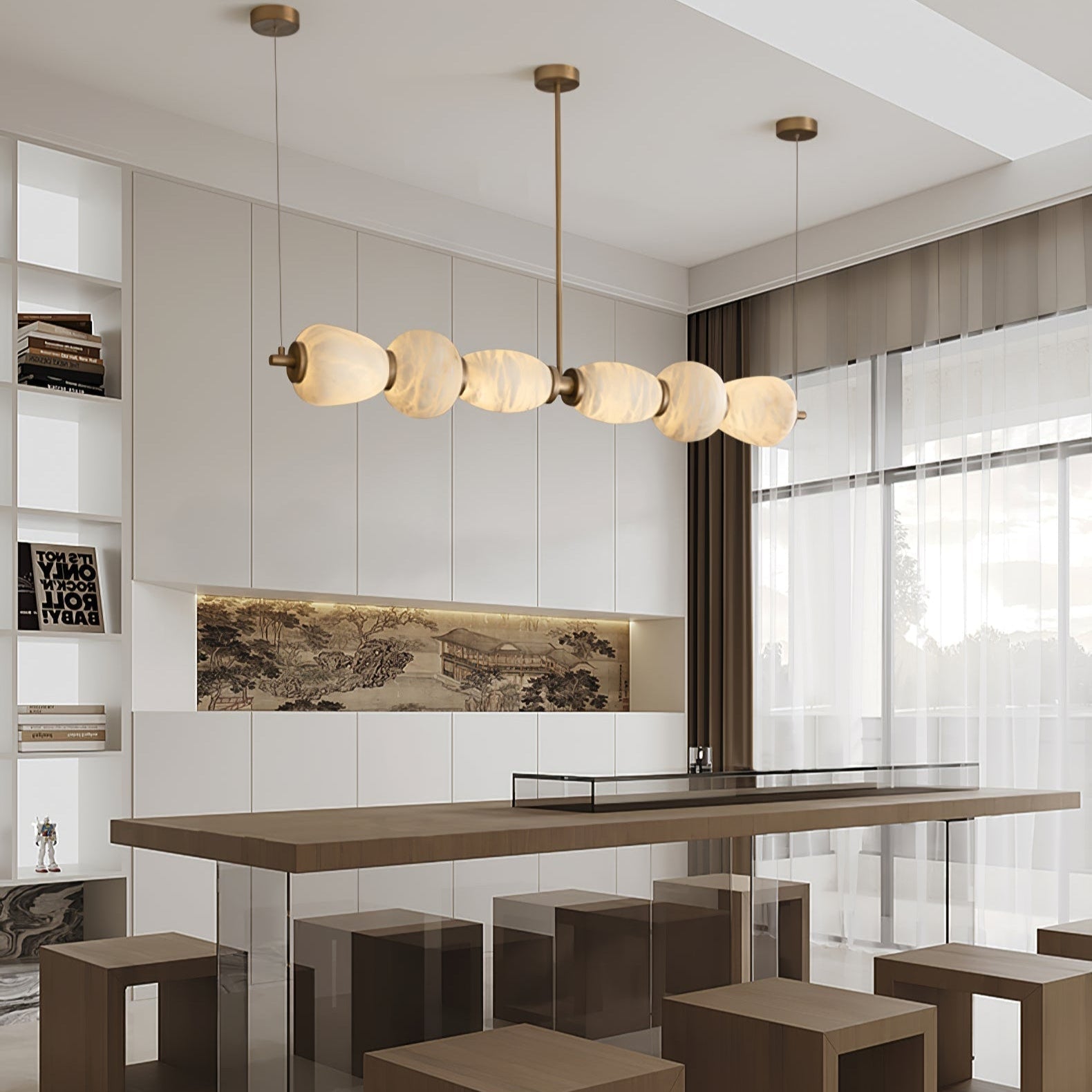 Cyrilla Alabaster Linear Pendant Light - Letslighting