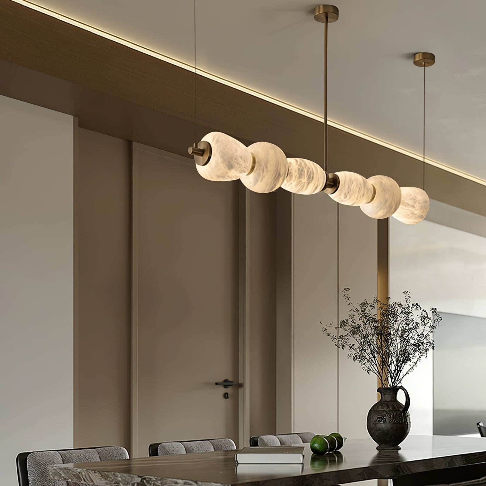 Cyrilla Alabaster Linear Pendant Light - Letslighting