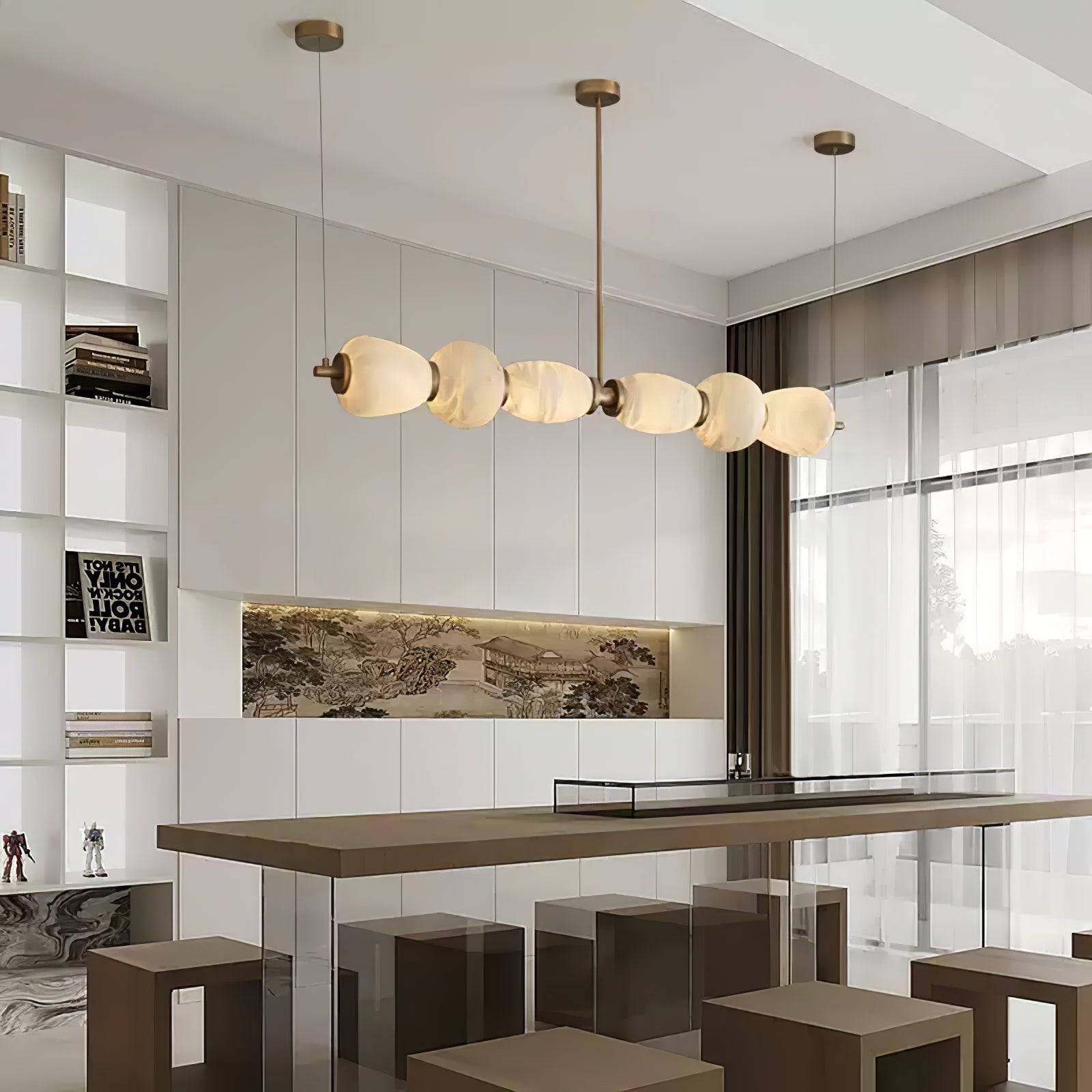 Cyrilla Alabaster Linear Pendant Light - Letslighting